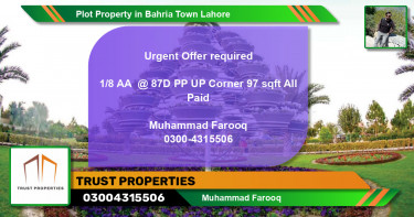 Residential Plot for Sale in Bahria Town, Lahore - (BP-80674)