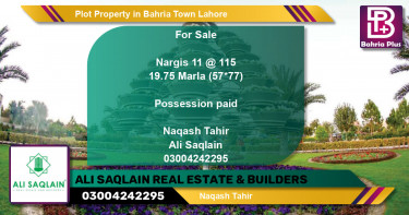 Residential Plot for Sale in Bahria Town, Lahore - (BP-80733)