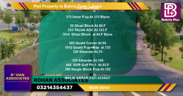 Residential Plot for Sale in Bahria Town, Lahore - (BP-80758)