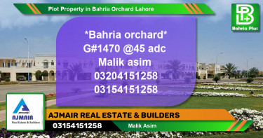 Residential Plot for Sale in Bahria Orchard, Lahore - (BP-80780)
