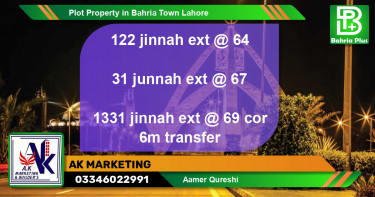 Residential Plot for Sale in Bahria Town, Lahore - (BP-80797)