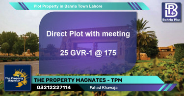 Residential Plot for Sale in Bahria Town, Lahore - (BP-80852)