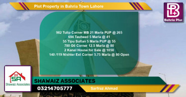 Residential Plot for Sale in Bahria Town, Lahore - (BP-80854)