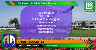 Residential Plot for Sale in Bahria Orchard, Lahore - (BP-80873)