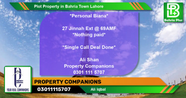 Residential Plot for Sale in Bahria Town, Lahore - (BP-80878)