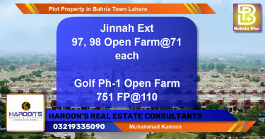Residential Plot for Sale in Bahria Town, Lahore - (BP-80880)