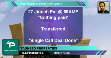 Residential Plot for Sale in Bahria Town, Lahore - (BP-80886)