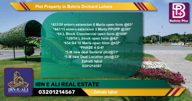 Commercial Plot for Sale in Bahria Orchard, Lahore - (BP-80896)