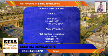 Residential Plot for Sale in Bahria Town, Lahore - (BP-80904)