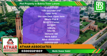 Commercial Plot for Sale in Bahria Town, Lahore - (BP-80923)