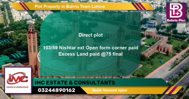 Residential Plot for Sale in Bahria Town, Lahore - (BP-80928)