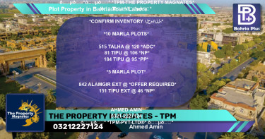 Residential Plot for Sale in Bahria Town, Lahore - (BP-80930)