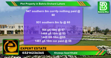 Residential Plot for Sale in Bahria Orchard, Lahore - (BP-80933)