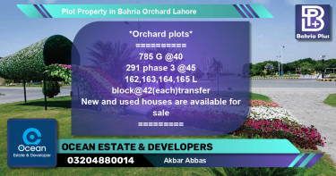 Residential Plot for Sale in Bahria Orchard, Lahore - (BP-80975)