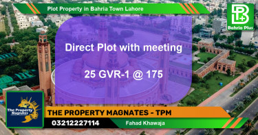 Residential Plot for Sale in Bahria Town, Lahore - (BP-80985)