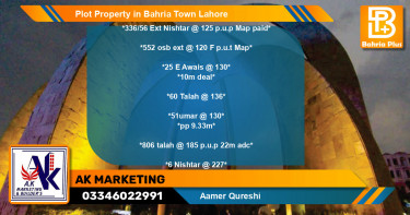 Residential Plot for Sale in Bahria Town, Lahore - (BP-80988)