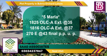 Residential Plot for Sale in Bahria Orchard, Lahore - (BP-80993)