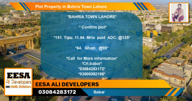 Residential Plot for Sale in Bahria Town, Lahore - (BP-81014)