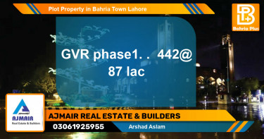 Residential Plot for Sale in Bahria Town, Lahore - (BP-81020)