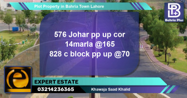 Residential Plot for Sale in Bahria Town, Lahore - (BP-81039)
