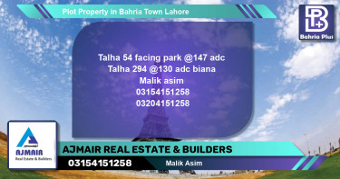 Residential Plot for Sale in Bahria Town, Lahore - (BP-81052)