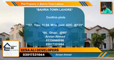 Residential Plot for Sale in Bahria Town, Lahore - (BP-81079)