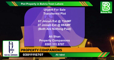 Residential Plot for Sale in Bahria Town, Lahore - (BP-81085)