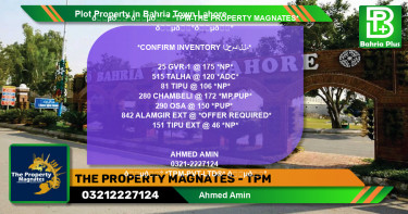 Residential Plot for Sale in Bahria Town, Lahore - (BP-81143)