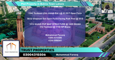 Residential Plot for Sale in Bahria Town, Lahore - (BP-81150)
