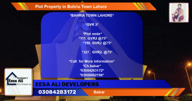 Residential Plot for Sale in Bahria Town, Lahore - (BP-81157)