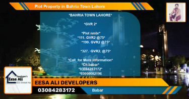 Residential Plot for Sale in Bahria Town, Lahore - (BP-81163)