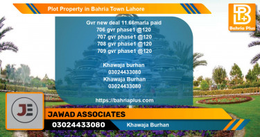 Residential Plot for Sale in Bahria Town, Lahore - (BP-81180)