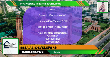 Residential Plot for Sale in Bahria Town, Lahore - (BP-81199)