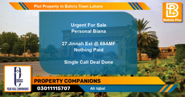 Residential Plot for Sale in Bahria Town, Lahore - (BP-81214)