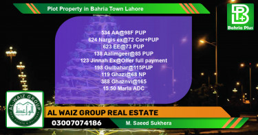 Residential Plot for Sale in Sector D - AA Block -  Bahria Town, Lahore - (BP-81224)