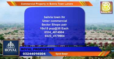 Commercial Property for Sale in Bahria Town, Lahore - (BP-81255)