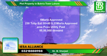 Residential Plot for Sale in Bahria Town, Lahore - (BP-81260)