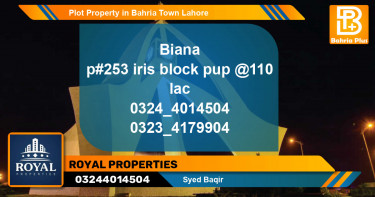 Residential Plot for Sale in Bahria Town, Lahore - (BP-81262)