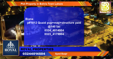 Residential Plot for Sale in Bahria Town, Lahore - (BP-81263)