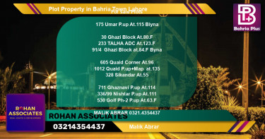Residential Plot for Sale in Bahria Town, Lahore - (BP-81281)