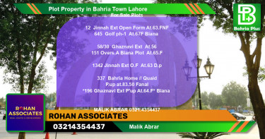 Residential Plot for Sale in Bahria Town, Lahore - (BP-81283)