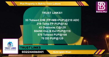 Residential Plot for Sale in Bahria Town, Lahore - (BP-81286)