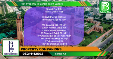 Residential Plot for Sale in Bahria Town, Lahore - (BP-81298)