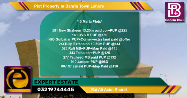 Residential Plot for Sale in Bahria Town, Lahore - (BP-81304)