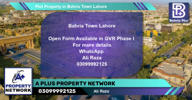 Residential Plot for Sale in Bahria Town, Lahore - (BP-81309)