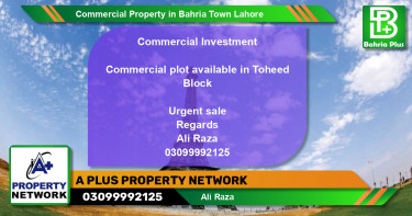 Commercial Property for Sale in Bahria Town, Lahore - (BP-81317)