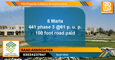 Residential Plot for Sale in Bahria Orchard, Lahore - (BP-81342)