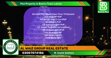 Residential Plot for Sale in Bahria Town, Lahore - (BP-81346)