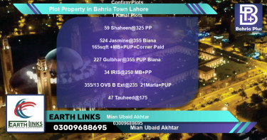 Residential Plot for Sale in Bahria Town, Lahore - (BP-81394)