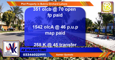 Residential Plot for Sale in Bahria Orchard, Lahore - (BP-81424)